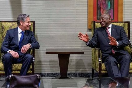 Antony Blinken meets South Africa leader Cyril Ramaphosa, heads to Congo