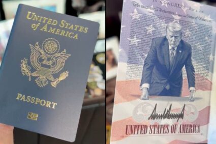 Eric Trump mocked after showing off new passport featuring Trump’s face
